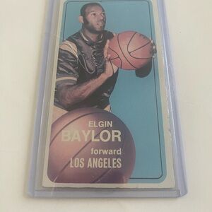 Topps Basketball Card with Teal and Brown Highlights